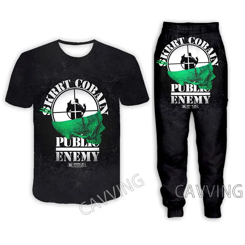 

Public Enemy 3D Printed Casual T-shirt + Pants Jogging Pants Trousers Suit Clothes Women/ Men Sets for Women/Men