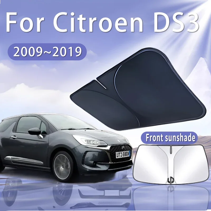 Car Sun Visor For Citroen DS3 2009~2019 2015 2016 2018 Front Windshield Sunshade Heat Insulation Summer Cooling Auto Accessories