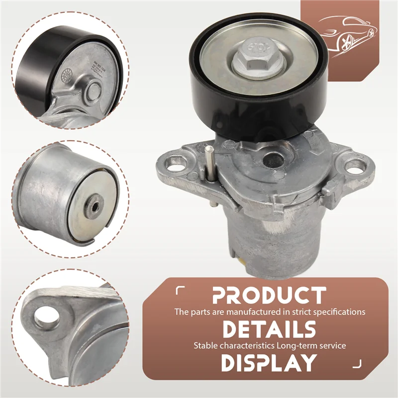 For A3 A4 B8 B9 A5 A6 C7A7 A8L D4/Q3 Q5/Q7 2.0 2015-Belt Tensioner Pulley 06L903133D, 06K903133A, 06K903133F TT view 4