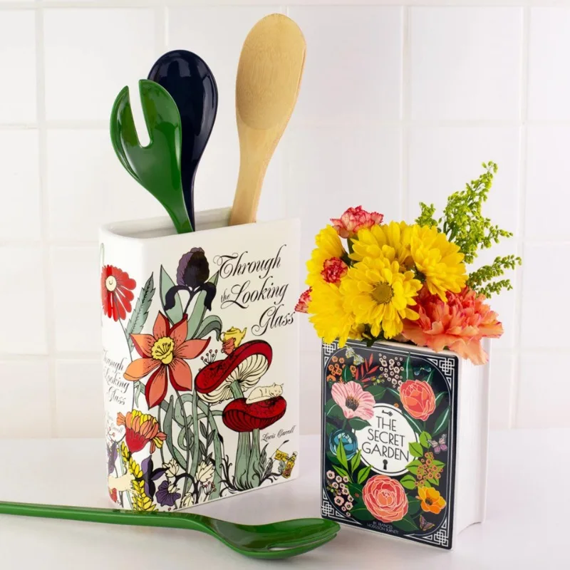 Artificial Living Room Book Vase for Dried Flowers Garden Decor Modern Wedding Decoration Luxury Cachepot Ceramic Crafts Gifts