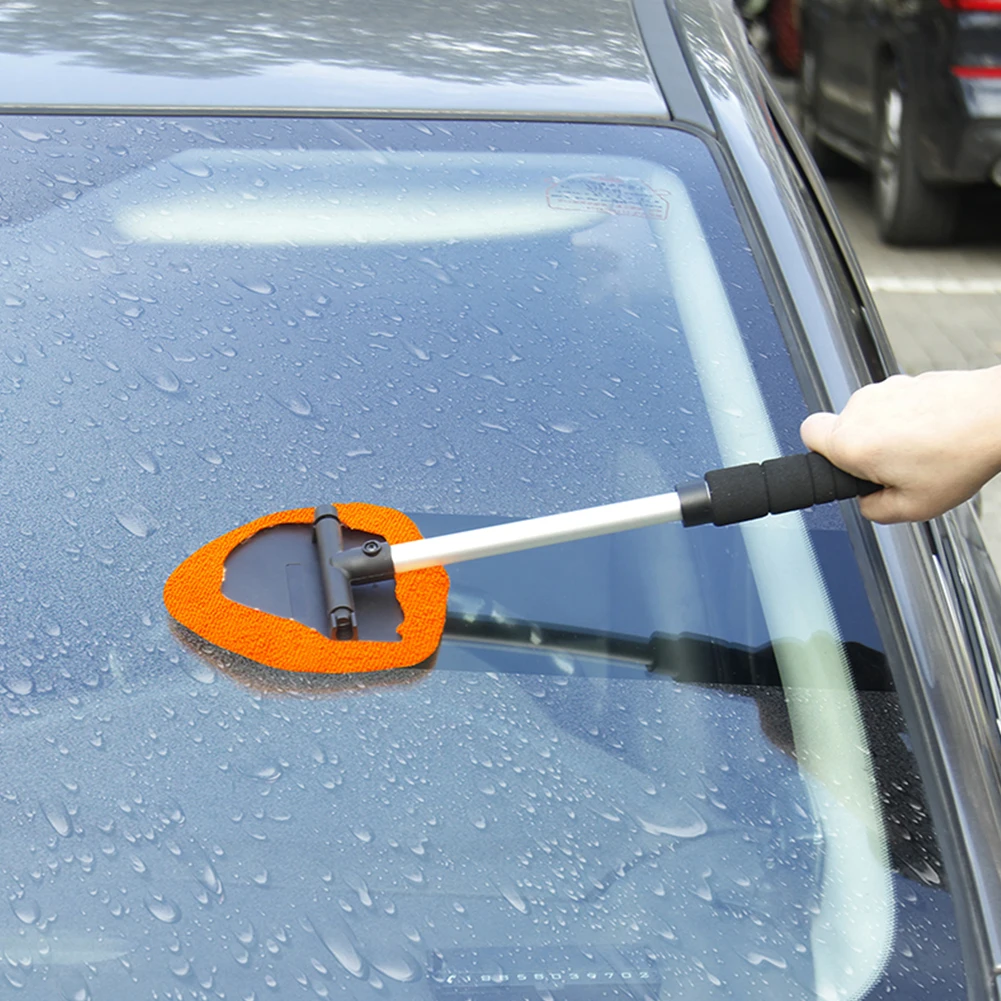 Car Windshield Window Cleaner Brush Telescopic Glass Cleaning Snow Scraper Long Handle Auto Window Anti-fog Defogging Brush