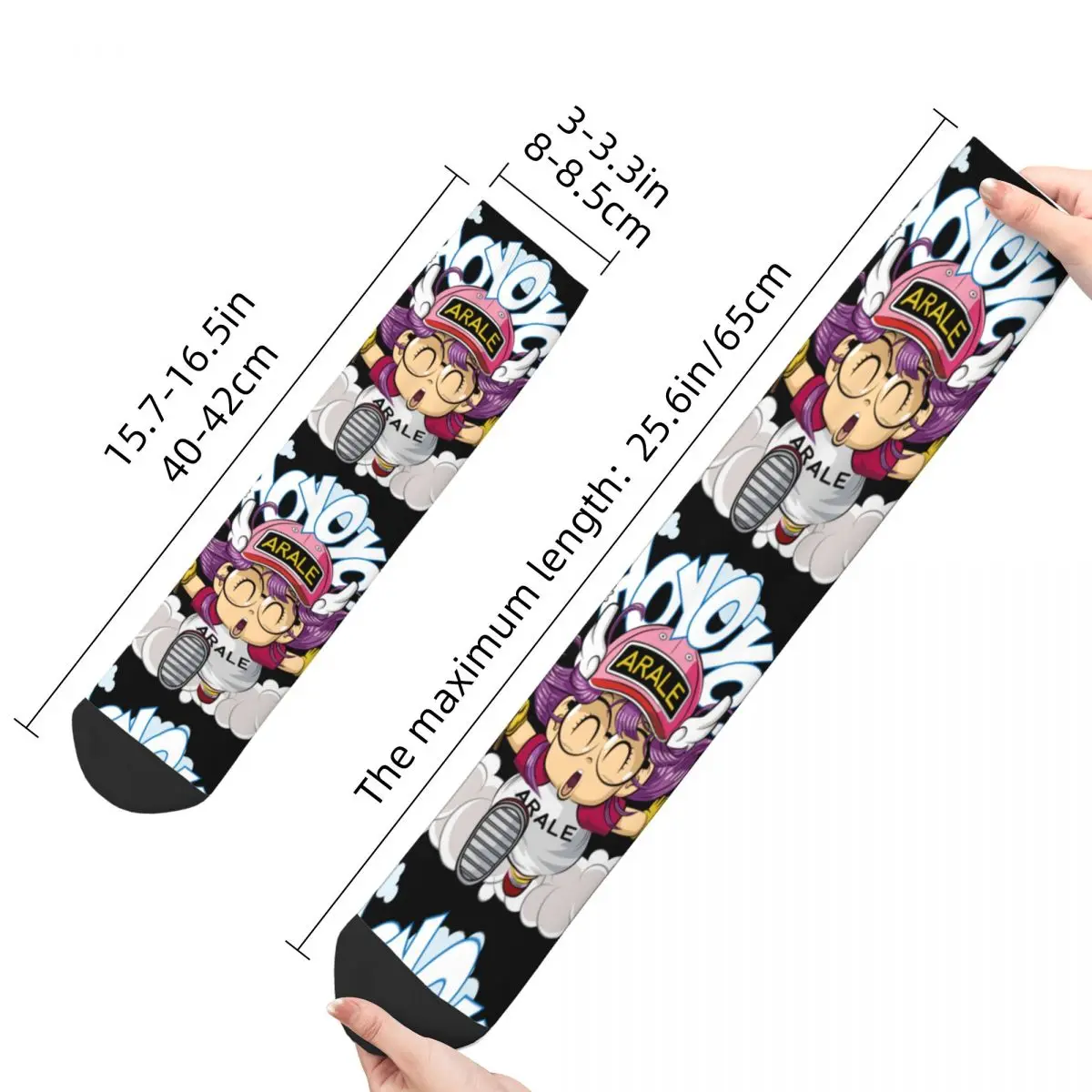 Cool Dr. Slump Arale Cozy Crew Socks Merch Dr Slump Cartoon Anime Comfortable Crew Socks Sweat Absorbing