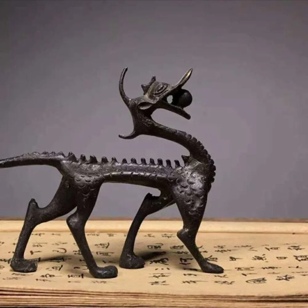 Antique Collectibles, Four Treasures of The Study, Calligraphy, Dragon Pen Holder, Classical Home Decor