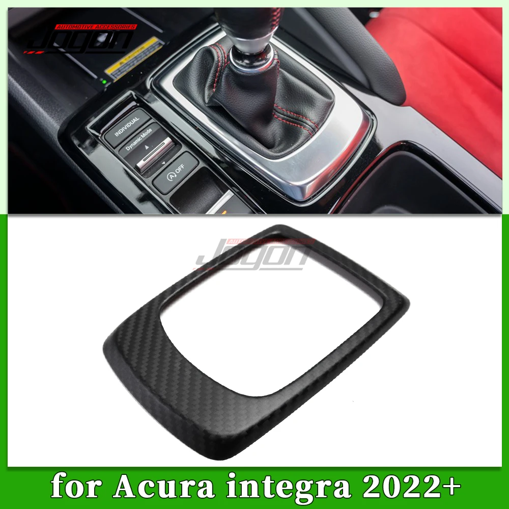 MT Carbon Fiber Car Interior Center Gear Box Panel Cover Trim Accessories For Acura Integra A-Spec Type S 2022 2023 2024 2025