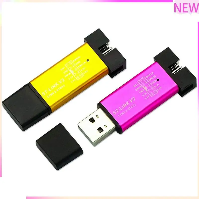 B27B ST Link V2 Mini STM8 STM32 Simulator Download Programmer Programming With Cover Dupont Cable (Random Color)
