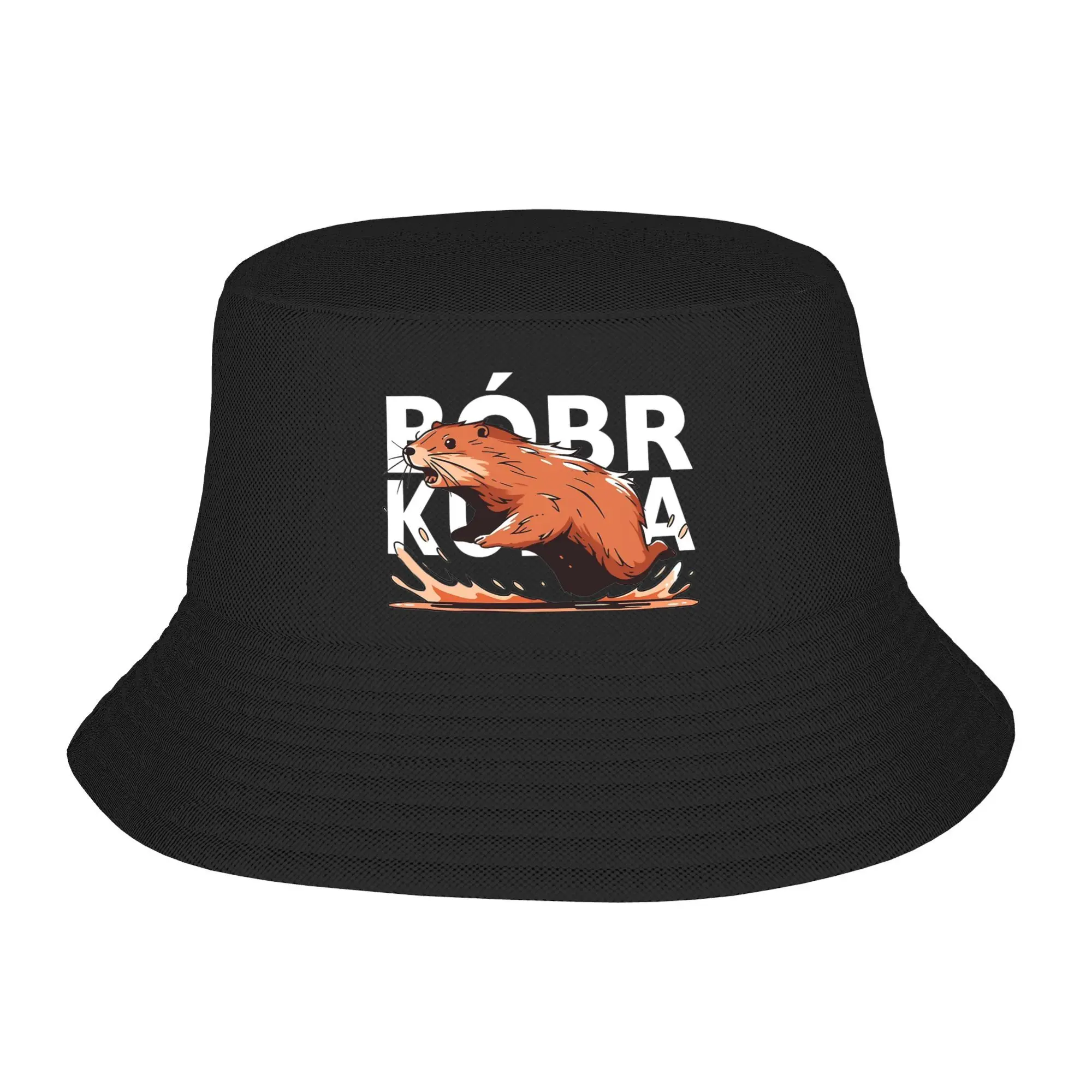 Bobr Kurwa Meme Bucket Hat for Men Women Beach Funny Beaver Field Hat Trendy Packable for Hiking Fishing Fisherman Cap Panamka