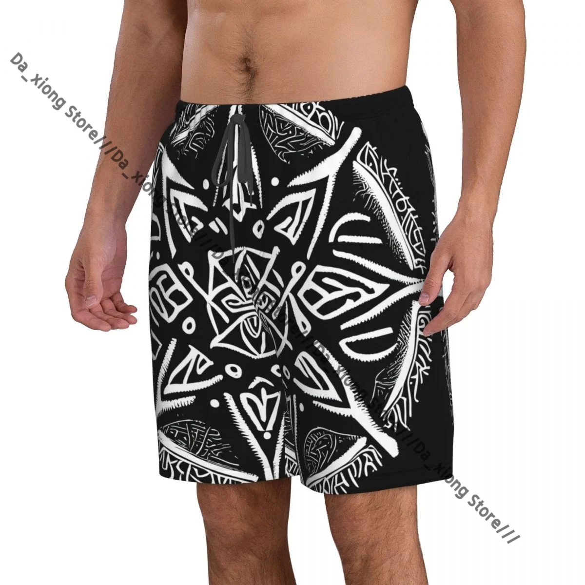Mens Swimwear Swim Short Trunk Mandala Ethnic Pattern Beach Board Shorts Swimming Surffing shorts