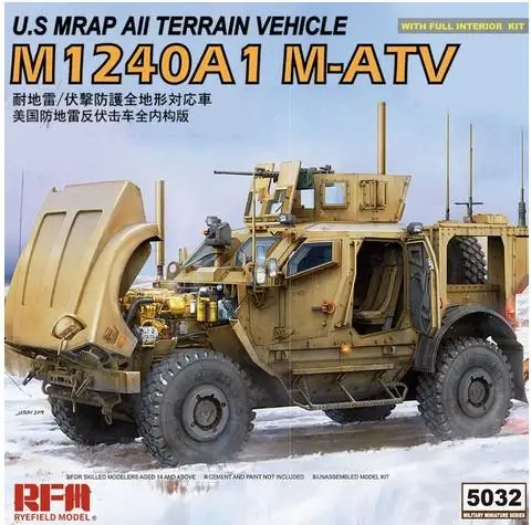 RYEFIELD MODEL RM5032 1/35 Scale model M-ATV (CMRAP ALL Terrain vehicle) M1240A NEW Assemble