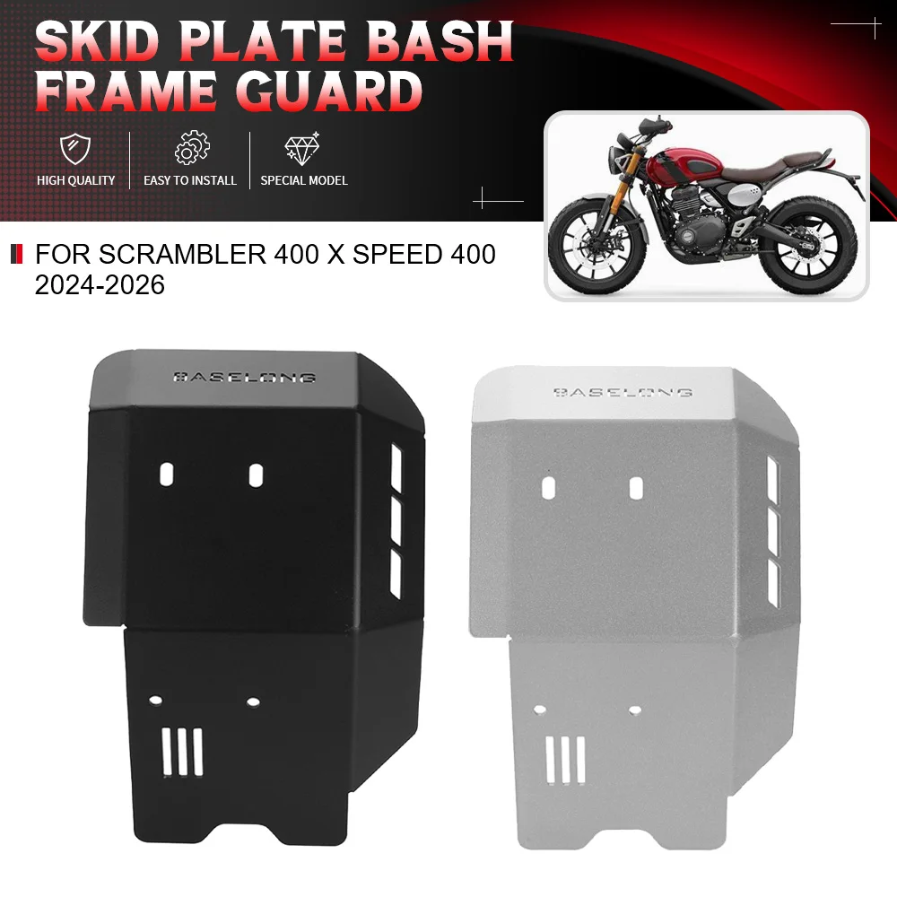 

For Scrambler 400 X Speed 400 2024-2025-2026 Motorcycle Skid Plate Bash Frame Guard Engine Protection Cover Engine Guard 400X