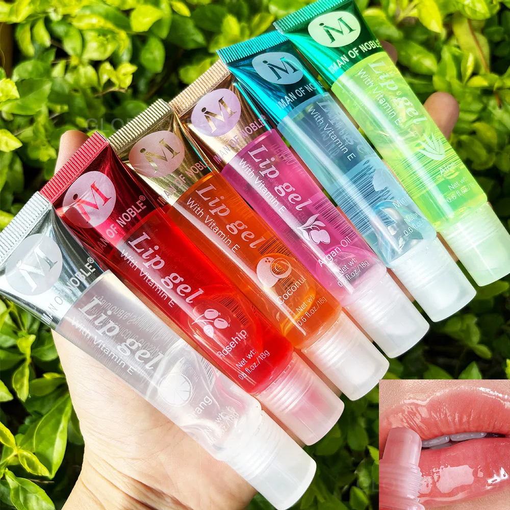 6Pcs Fruchtig Geschmack Wässrig Glänzend Lip Gloss Set Klar Lip Gel Feuchtigkeitsspendende Feuchtigkeitsspendende Lip Gloss Frauen Lippen Make-Up Großhandel