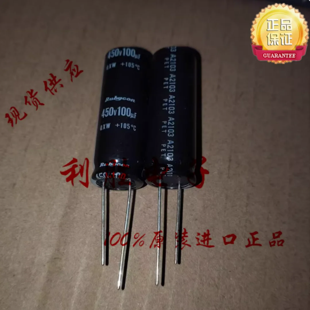 100UF 450V Japanese Ruby Capacitor 450V100UF 14.5*40 QXW High Frequency Low Resistance