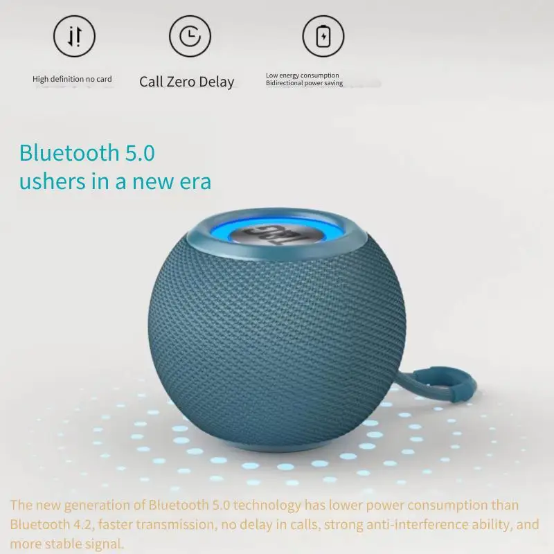 Speaker Bluetooth Kartu Kain Nirkabel Subwoofer Audio Kecil Audio Bluetooth Mini Portabel