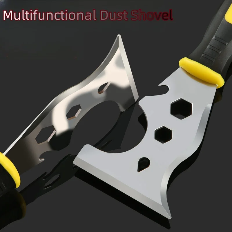 15 in 1 Stainless Steel Cement Shovel with Hammer Head Soft Handle Paint Scraper with Screwdriver Multifunctional Putty Knife