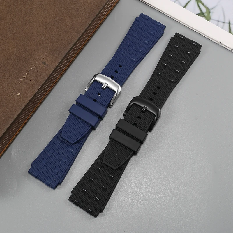 

Fluororubber watch strap suitable for BREITLING Breitling mechanical timing B01 convex silicone bracelet