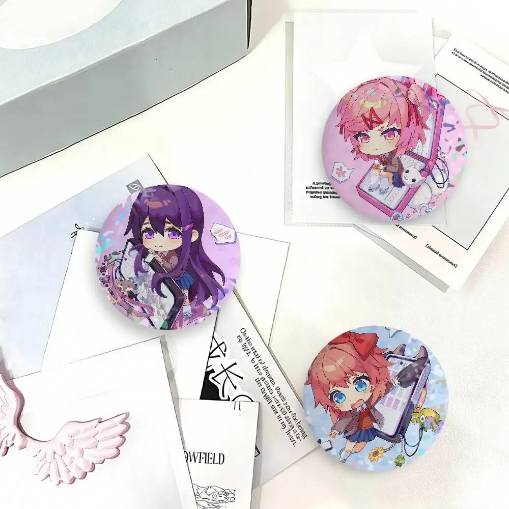 Game D-doki Doki L-literature C-club Laser Badge Clothes Backpacks Hats Accessories Gifts For Children Friends Fans Collectibles