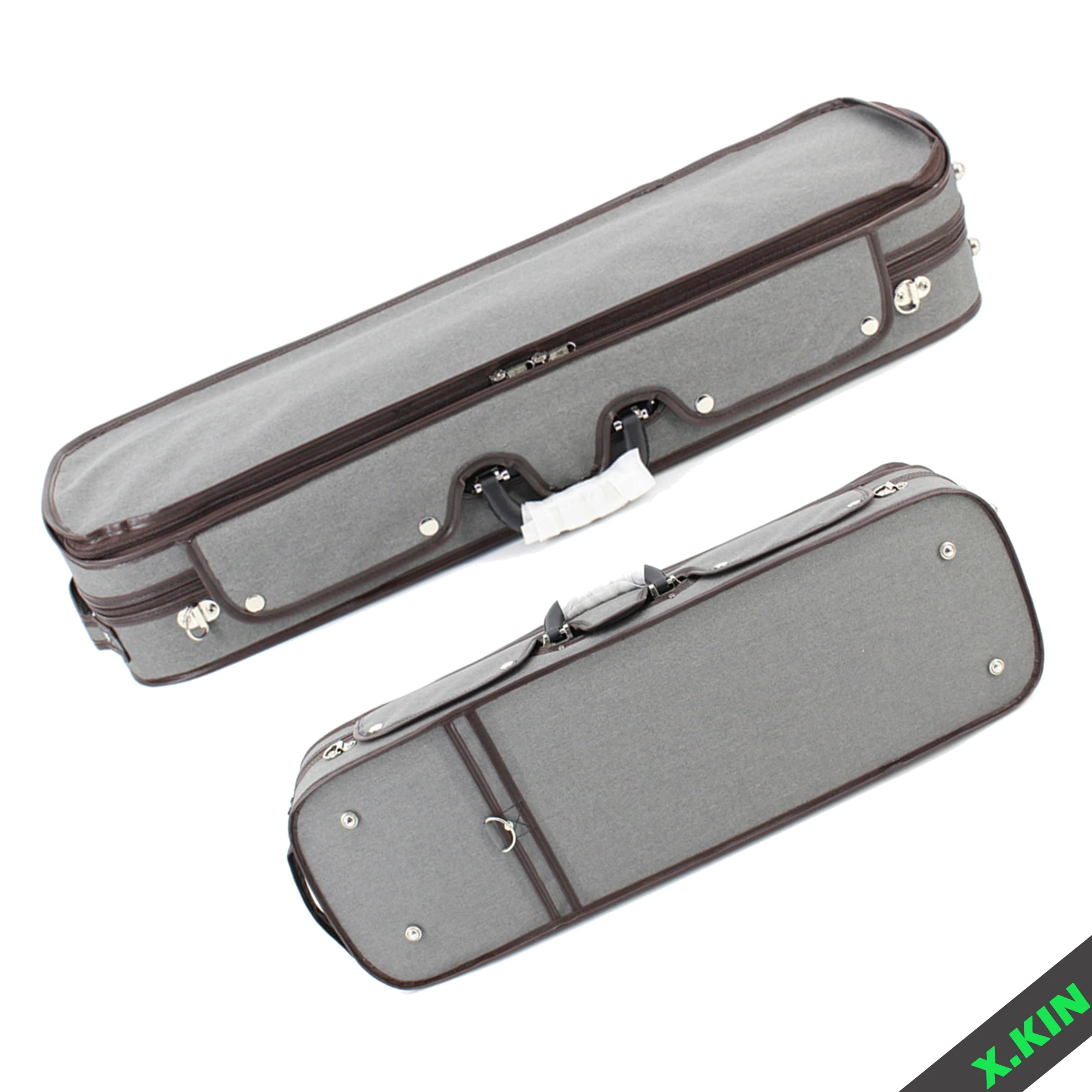 

Violin Box 4/4 Oxford Cloth Gray Square High-End Wooden Box