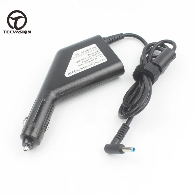 19.5V 2.31A Laptop Adapter DC Car Charger with USB Power for HP EliteBook G3 820 G4 840 1040 G2 1040 G1 1040 1030 725 Blue Jack