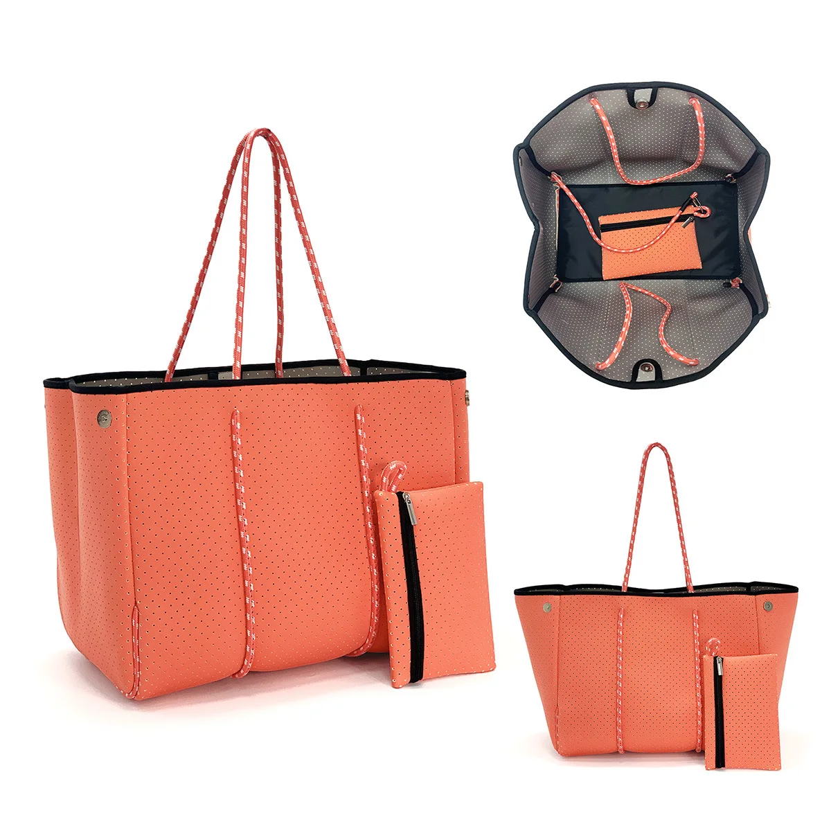 Bolsa de Lujo de Verano, Bolsos Grandes Casuales para Mujer, Bolsa de Hombro, Bolsa de Viaje Compuesta, Bolsa de Natación de Neopreno Ligera y Grande