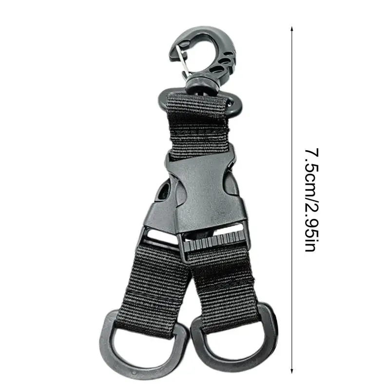 LLavero de mosquetón para exteriores, Clip de llavero de cinturón de nailon con rotación de 360 grados, engranaje multifuncional para exteriores, Clip de anillo para llaves