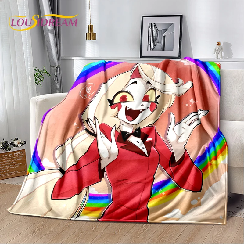 2025 H-Hazbin Hotel Charlie Cartoon Soft Blanket,Soft Throw Blanket for Home Bedroom Bed Sofa Picnic Travel Cover Child Gift