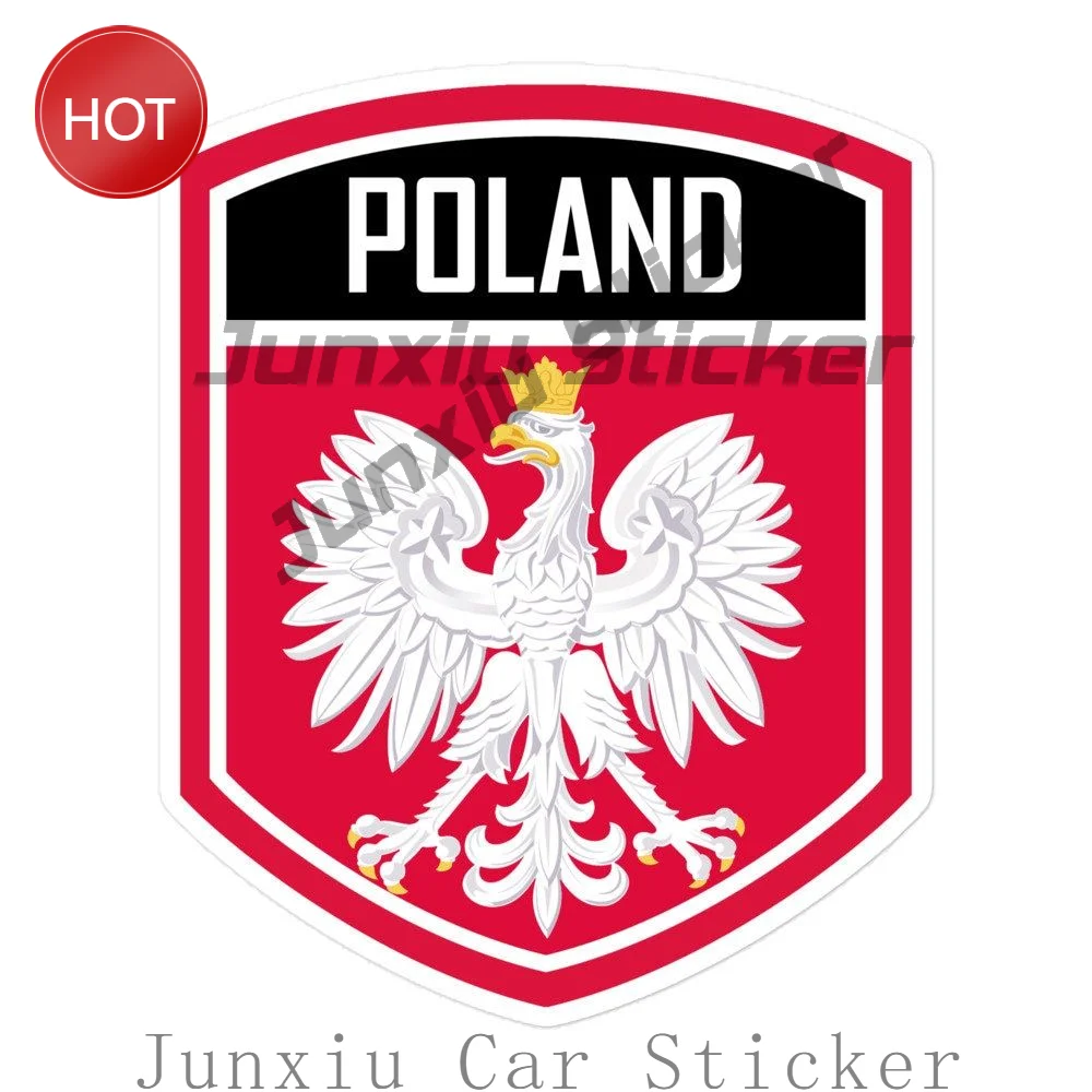 Poland Coat Of Arms Car Sticker Waterproof Vinyl Heraldic Decal For Car Door And Rear Window Vehicle Decoration