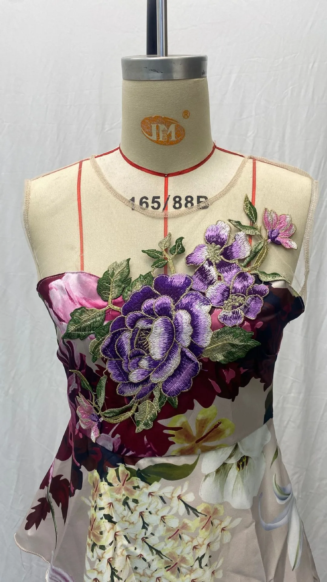 Women Fishtail Long  Banquet Invisible Shoulder Straps Mesh Open Back Satin Embroidery Ruffles Evening Prom Cocktail Dress