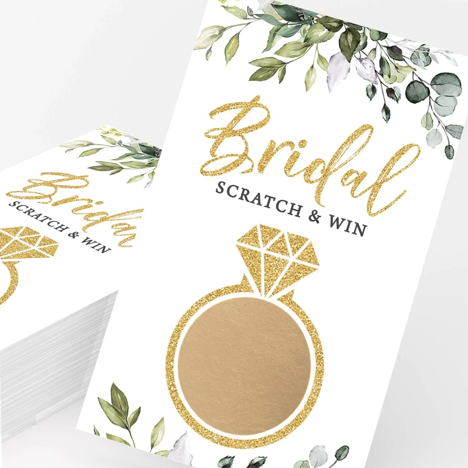 12/24 Tarjetas de Papel para Juegos de Boda, Tarjetas de Sorteo para Fiestas, Tarjetas para Juegos de Despedida de Soltera, Tarjetas con Temática Botánica, Pegatinas