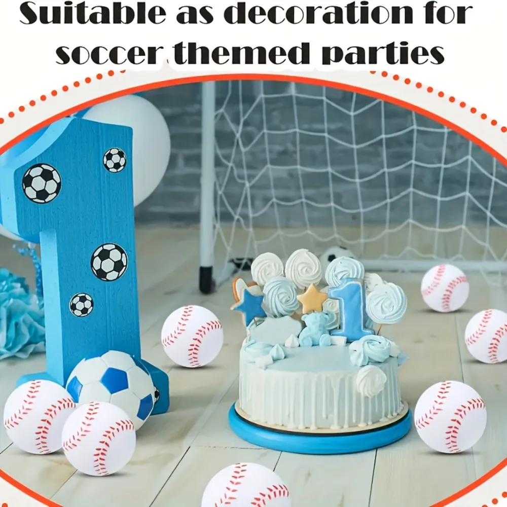 6/12/24/48 Stück Weiße Baseball-Stressbälle Party-Geschenke Bürodekoration Sport-Lehrmittel Hochzeitsgeschenke für Gäste – Detail 5