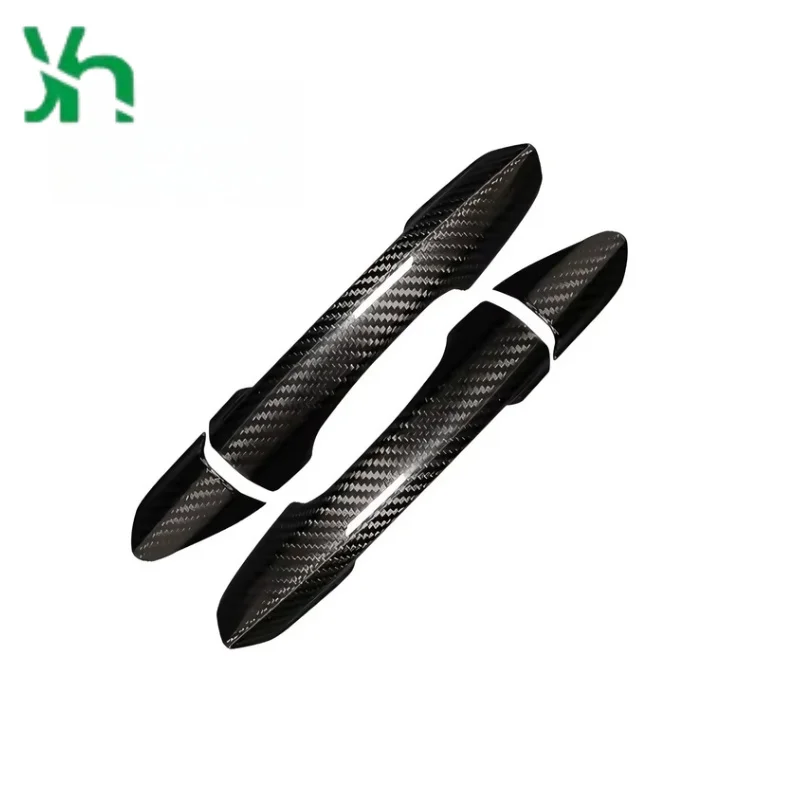 ل 2015 + فورد موستانج ألياف الكربون غطاء مقبض الباب الخارجي ملحقات الأداء