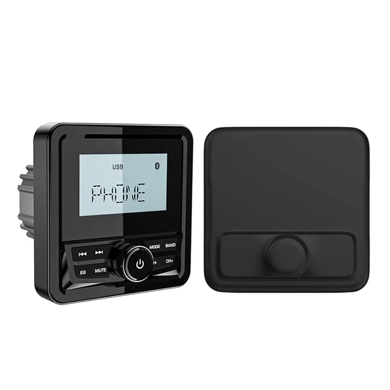 Trending Boat Radio System FM/AM Antenna Square Marine Radio/Speaker Waterproof Bluetooth MP3 Media Player