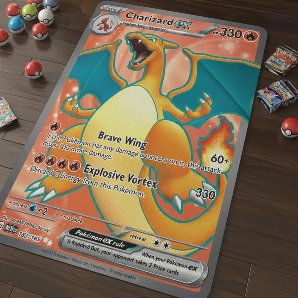 Anime Pokemon Card Charizard E - Gaming Accessories For Kids Room recensie en prijs