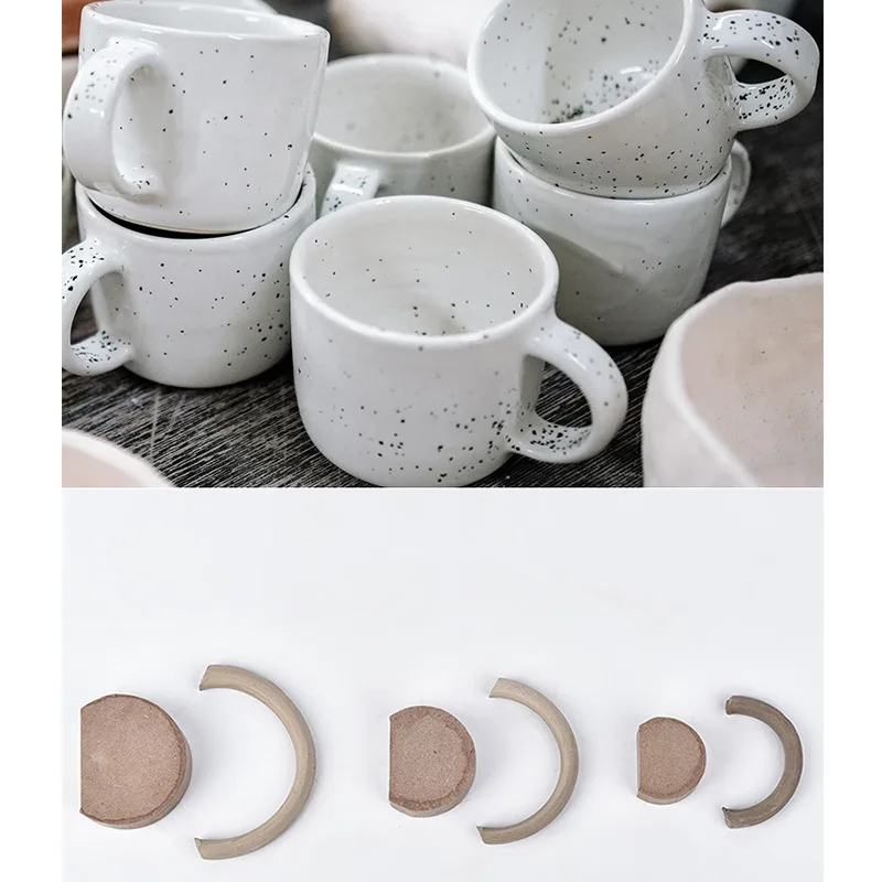 Pottery tools 9Pcs set teapot cup handle shape mold MDF cru clay model teapot handle rapid prototyping tool ceramic mold