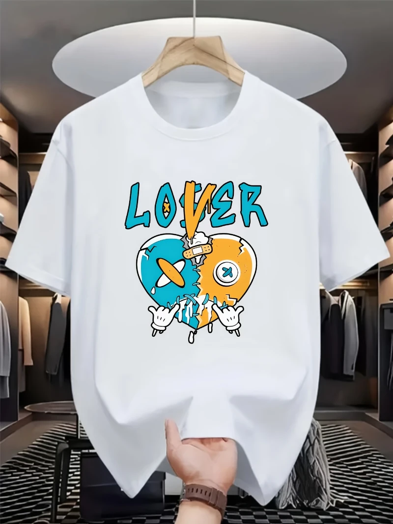 

Summer Mens Cotton T Shirt Shaped Letter Printed High-end Luxury Is for Both Men and Women Top Y2k 2025 Summer Hot Sale