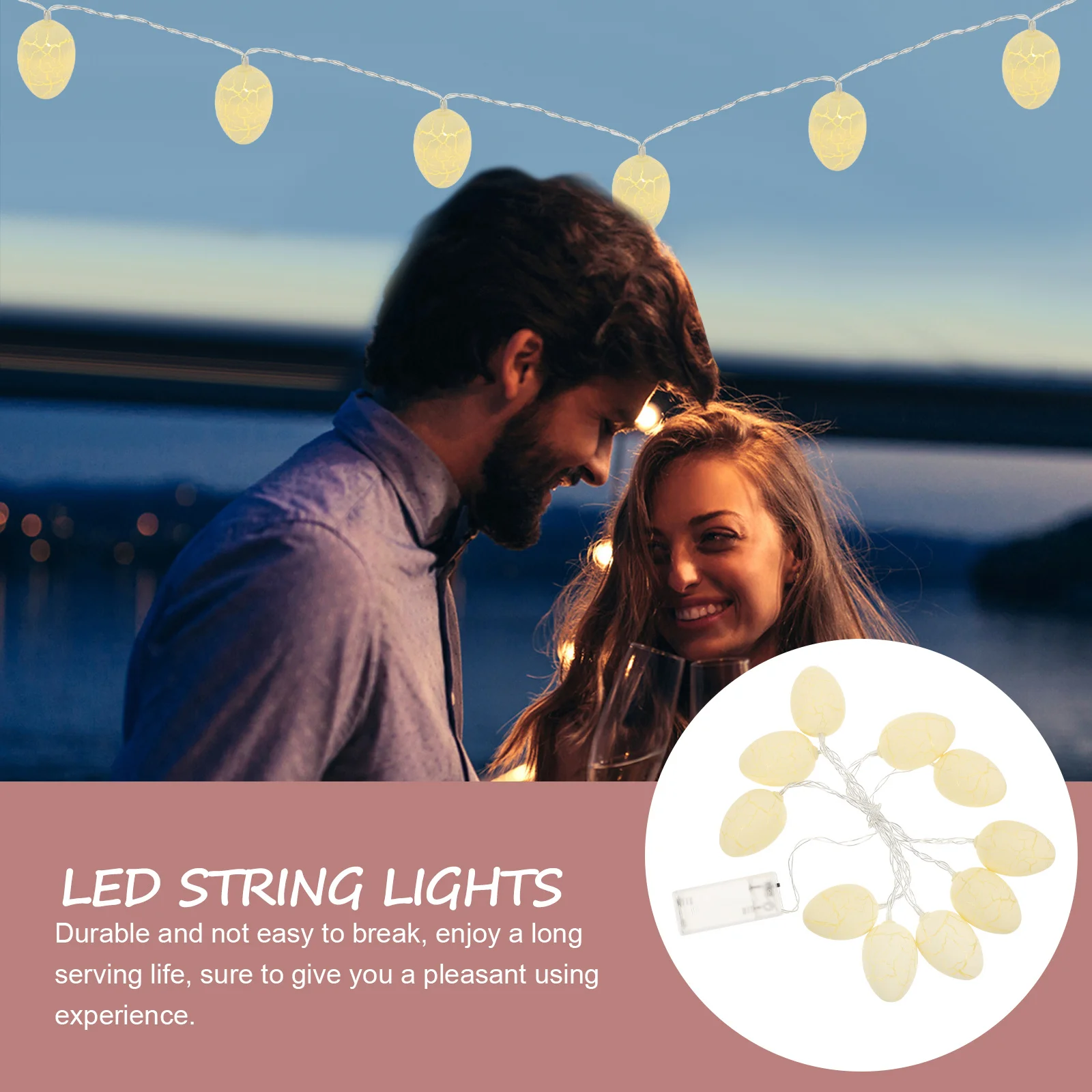 فرقعة البيض سلسلة ضوء عيد الفصح حفل زفاف عيد ميلاد عطلة 1.5 متر 10 المصابيح LED الجنية غرفة نوم الزفاف ديكور