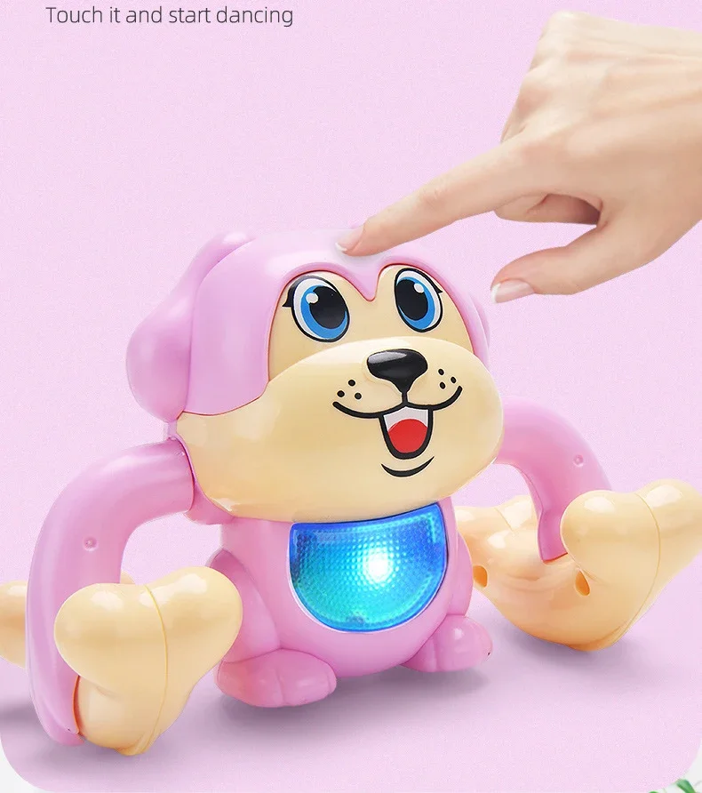 Baby Elektrische Tuimelende Hond Baby Elektrische Huisdier Rollende Speelgoed Cartoon Hond Voice Control Tuimelende Licht Muziek Grappig Speelgoed Kinderen Cadeau