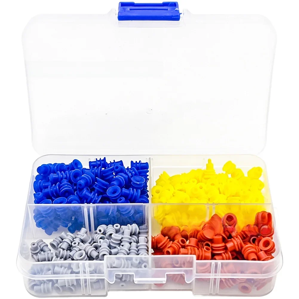 Water Resistant Rubber Seal Kit 400PCS with Silicone Material for Auto Connector Cable Protection in Demanding Conditions