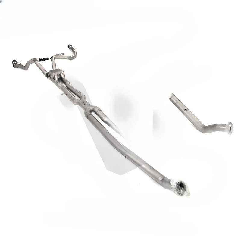 ING High Quality Sandblasting Titanium Alloy Exhaust System Full Set for Dodge  6.2L with Auto High Performance Pipe Parts