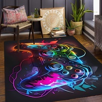 Cool Game Console Pattern Carpet Gaming Bedroom Living Room Area Rug Anti-slip Bedroom Entryway Hallway Floor Mat Home Decor