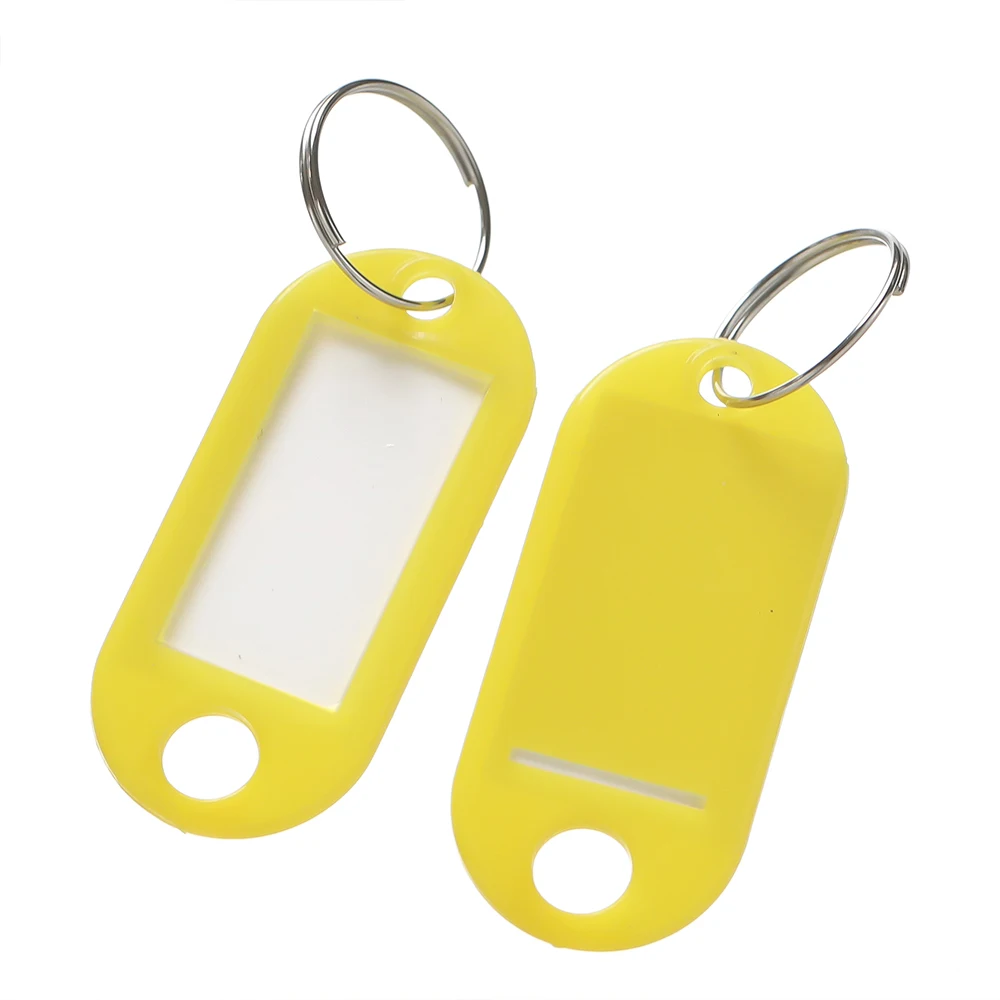 10 stuks autodeur sleutelhanger sleutel ID-tag naam splitring sleutelhanger handig en praktisch voor reisbagage tags met meerdere kleuren