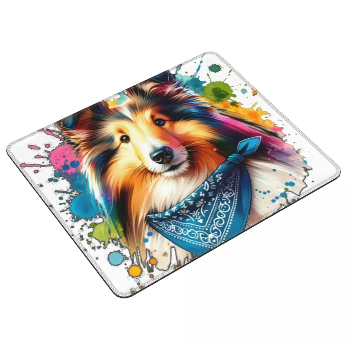 

Watercolor Sheltie Dog Mouse Pad Computer Keyboard Mouse Mat Gamer PC Desk Mat Office Accessories Table Mats
