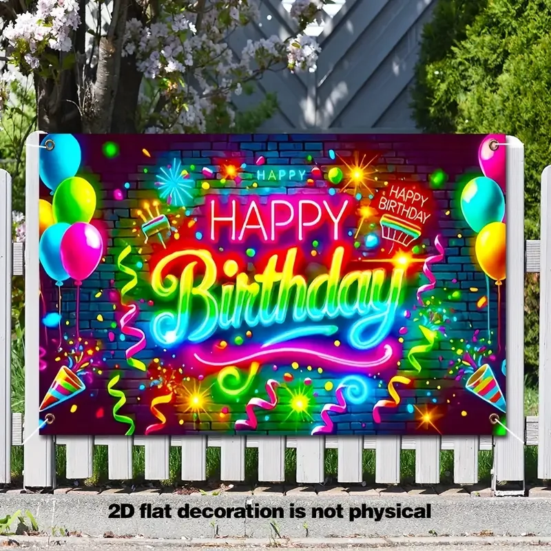 جدار خلفية لحفلات أعياد الميلاد من VIKAMA، بالونات أعياد الميلاد وراية خلفية لحفلات أعياد الميلاد، دعائم تصوير فوتوغرافي #3