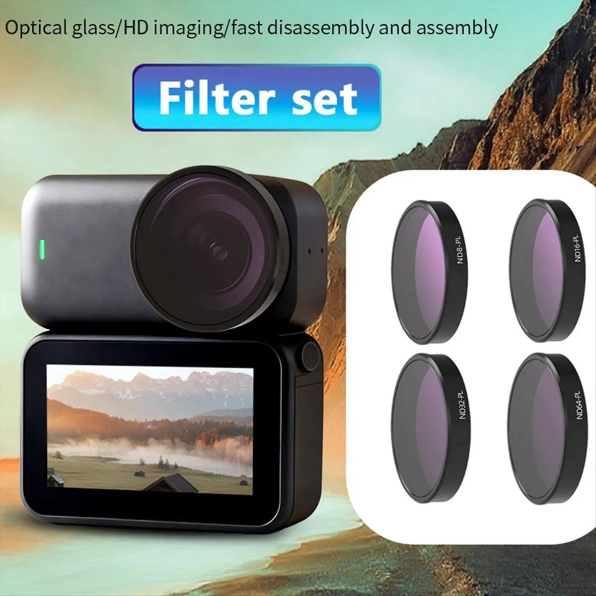 

NDPL8/NDPL16/NDPL32/NDPL64 Фильтр для нано-фильтра объектива камеры Защита от царапин Поляризационный фильтр нейтральной плотности