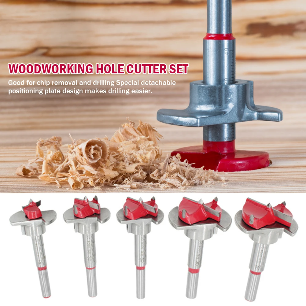 Woodworking Carbide Drill Bits Adjustable 15-35mm Wood Drilling Hole Saw Sets Hinge Hole Drilling Boring Bit Hinge Hole Opener