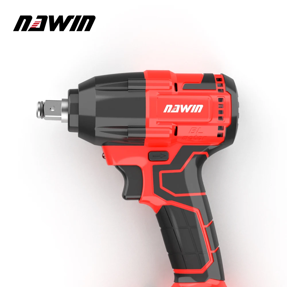 NAWIN Electric Impact Wrench 21V Brushless Wrench Socket Li-ion Battery Hand Drill Installation Power Tools Variable Speed