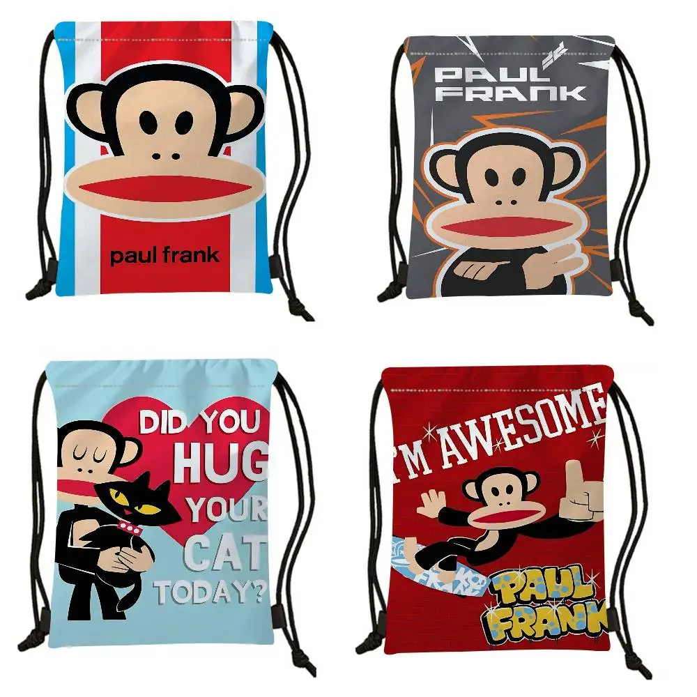 الكلاسيكية P-Paul F-Frank شعار مقاوم للماء طوي جيب الصالة الرياضية الرباط حقيبة المشي لمسافات طويلة التخييم الشاطئ السباحة الرجال النساء حقائب رياضية
