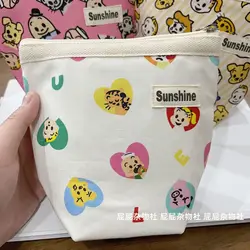 2024 New Harata Osamu Printed Canvas Storage Bag Cartoon Anime Student Wallet Cute Girl Makeup Bag Birthday Gift for Girlfriend