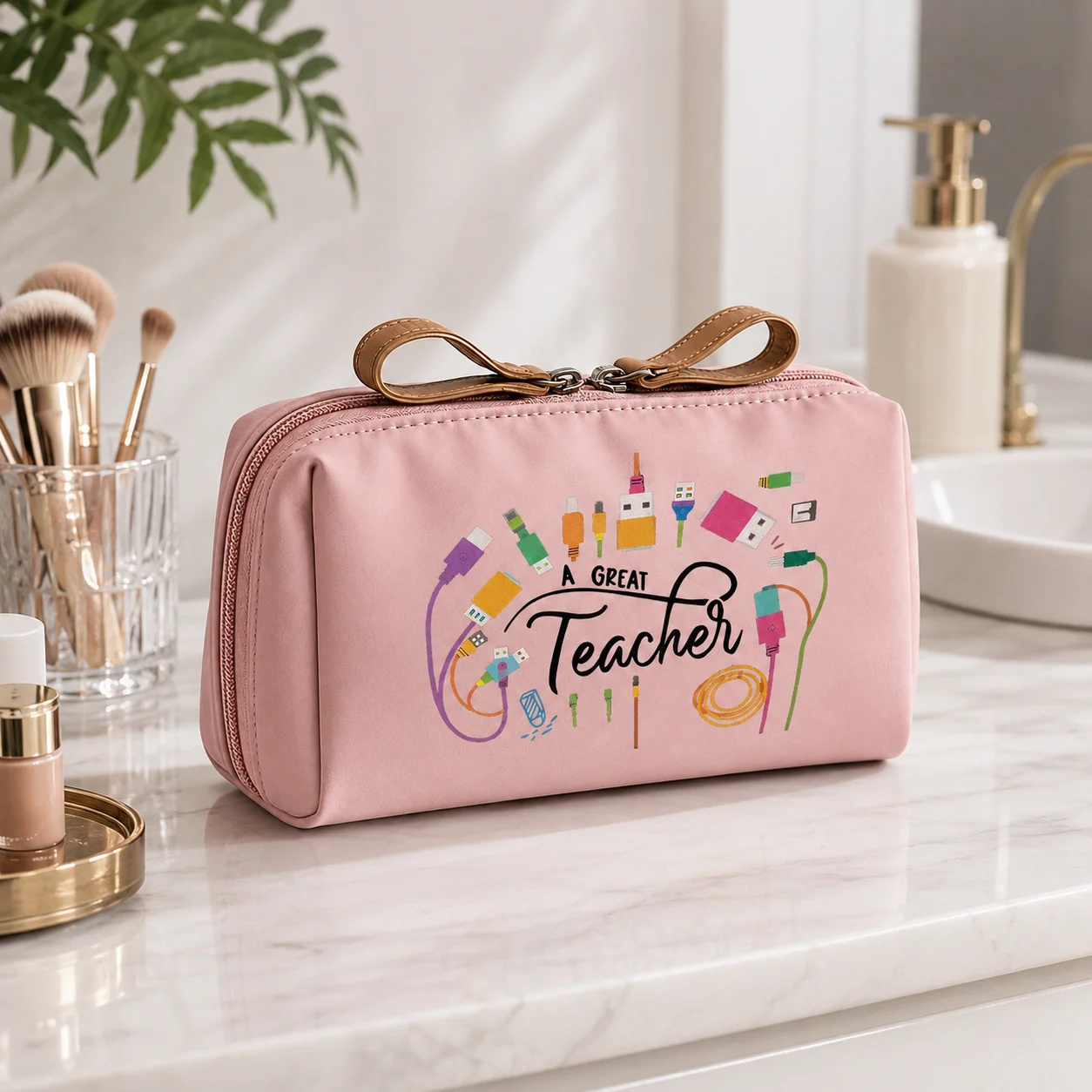 Tech Accessories Organizer Pouch - Leraren Kabelorganizer Schattig Tech Accessoire Etui
