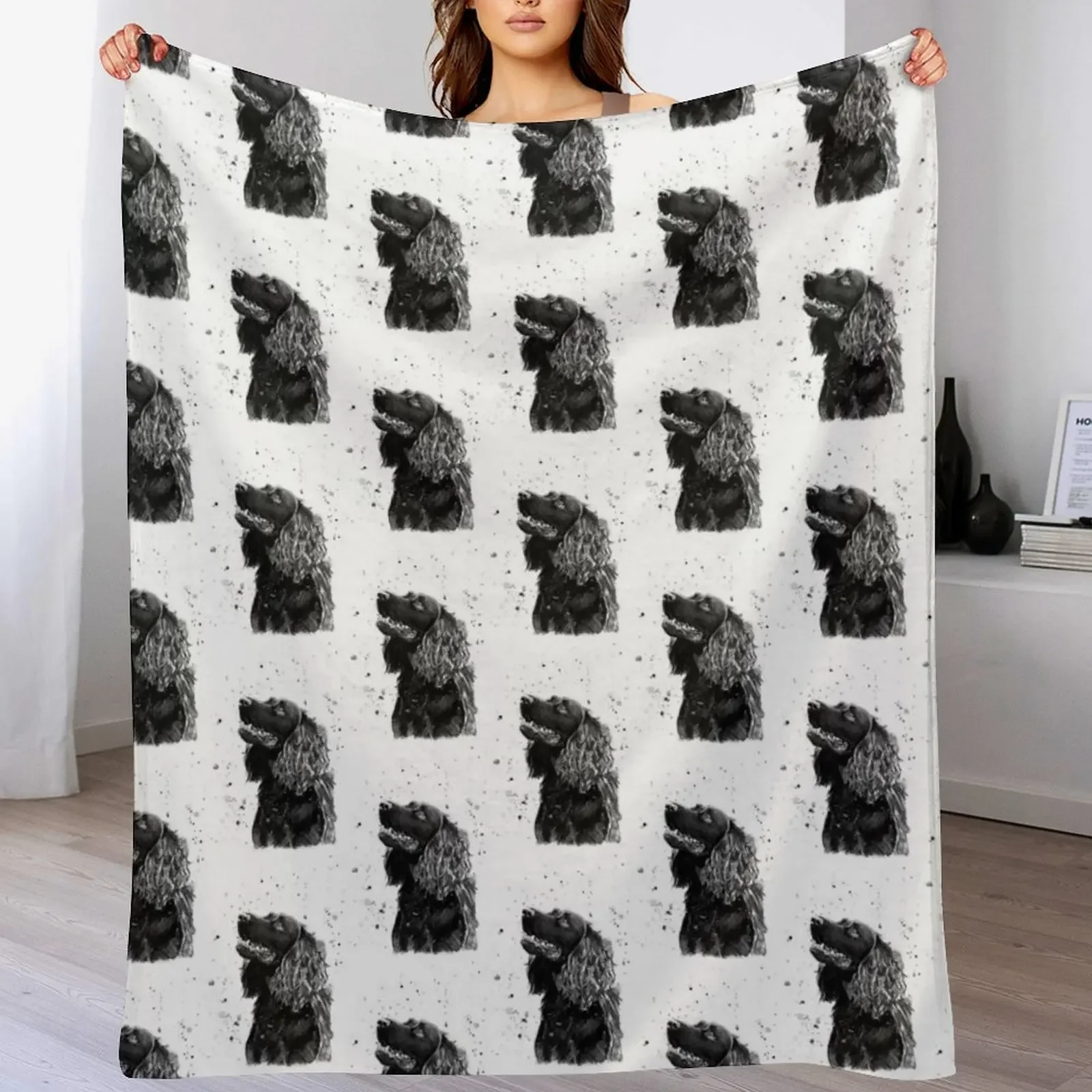 

Spaniel Throw Blanket Warm Napping Blanket for Office Couch Bed