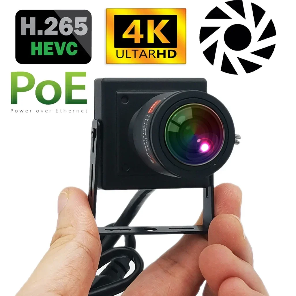 H.265 POE HD 8MP 2.8-12mm كاميرا IP داخلية للتكبير اليدوي 2160P 4K أمان صغير على نظام مراقبة الفيديو VIF P2P CCTV