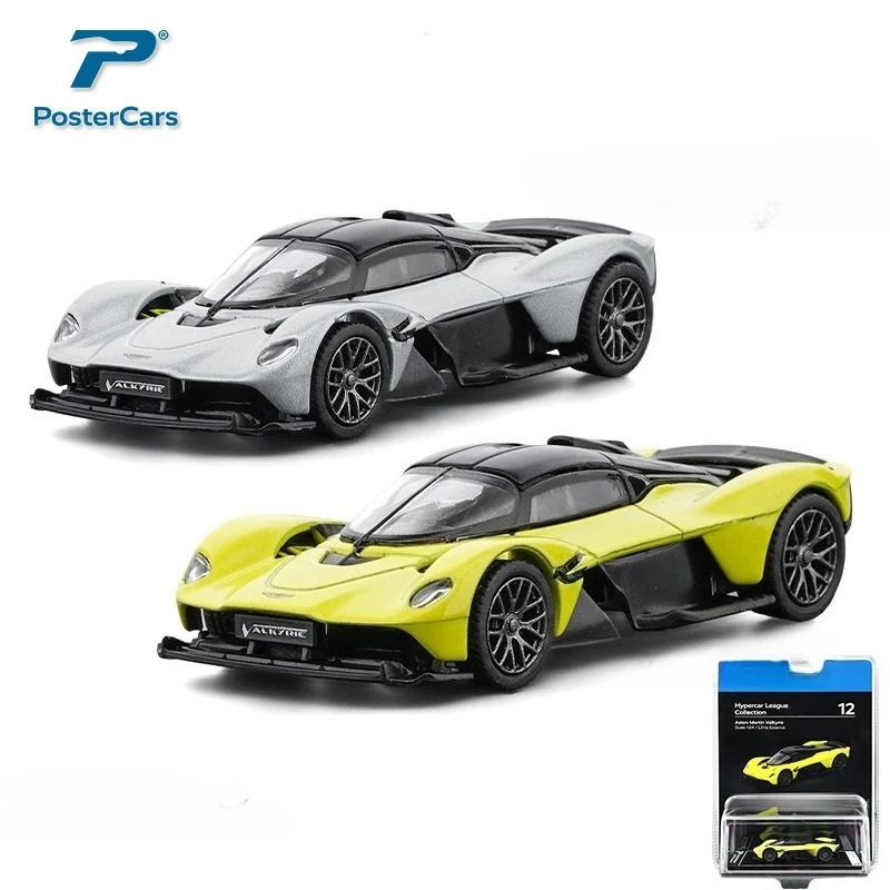 

PosterCars Simulation 1/64 Alloy Alston Valkyrie Alloy Car Model Collection Miniature Voiture Home Decor Diecast Toy Vehicle